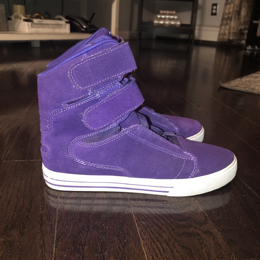 justin bieber purple supras size 8.5